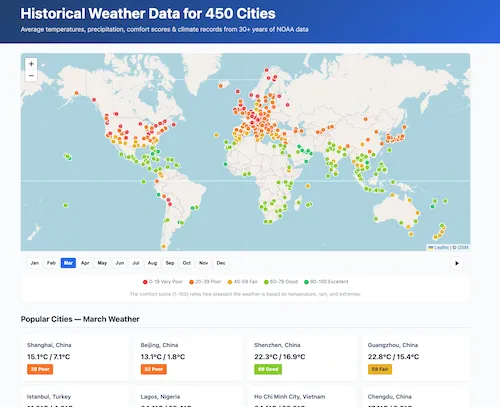 DailyWeatherHistory.com — historical weather data